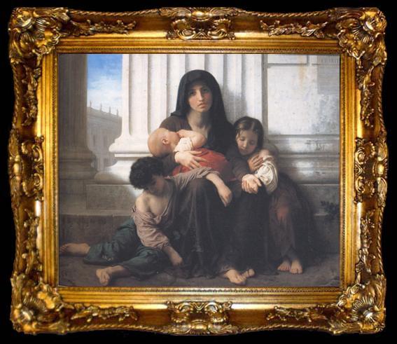 framed  Adolphe William Bouguereau Indiget Family (mk26), ta009-2